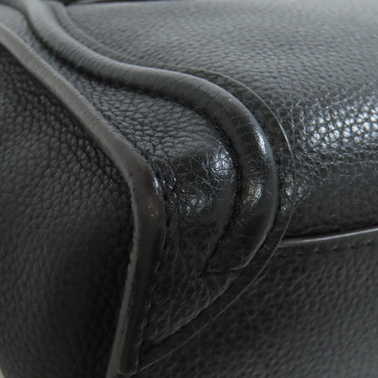 CELINE Handbag Calfskin black Luggage nano Women Used Authentic