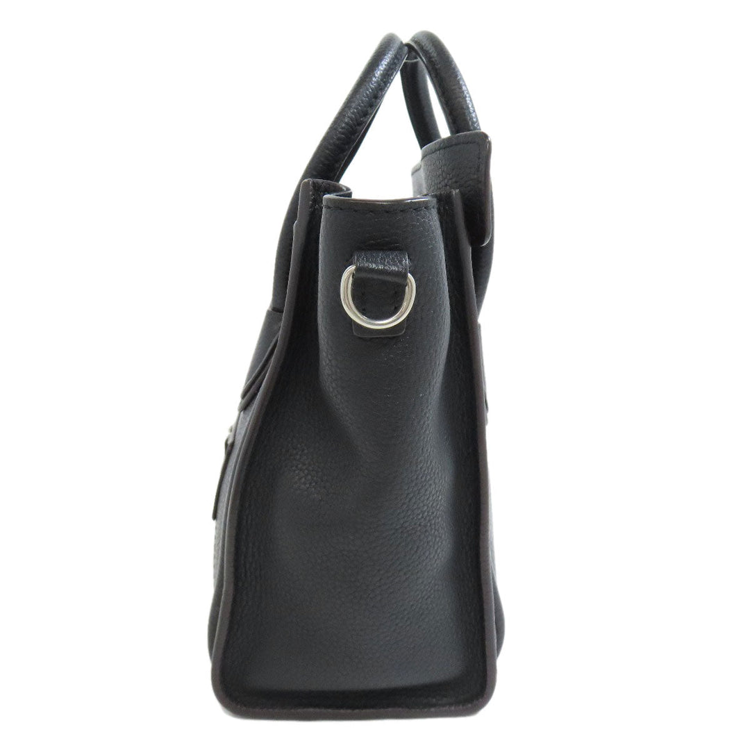 CELINE Handbag Calfskin black Luggage nano Women Used Authentic