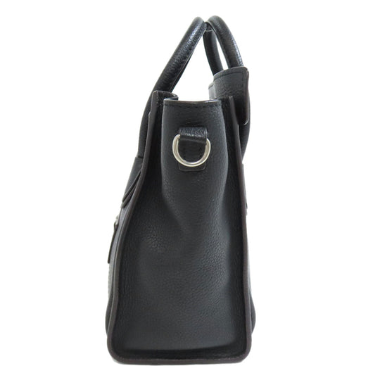 CELINE Handbag Calfskin black Luggage nano Women Used Authentic