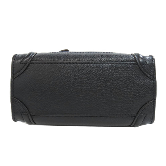 CELINE Handbag Calfskin black Luggage nano Women Used Authentic