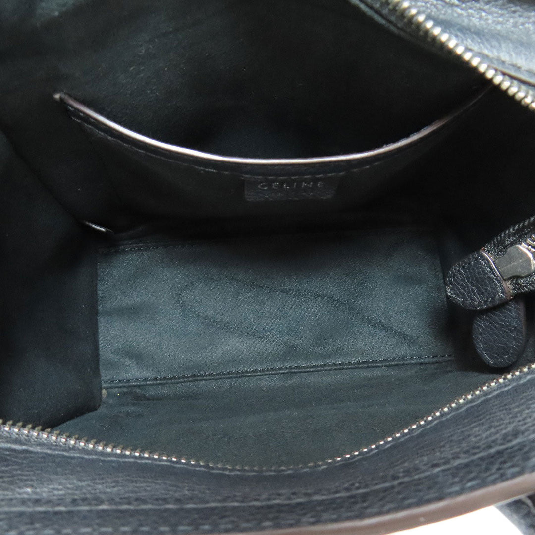 CELINE Handbag Calfskin black Luggage nano Women Used Authentic