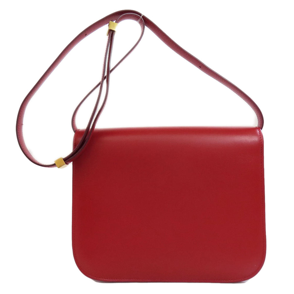 CELINE Shoulder Bag leather Red Classic box