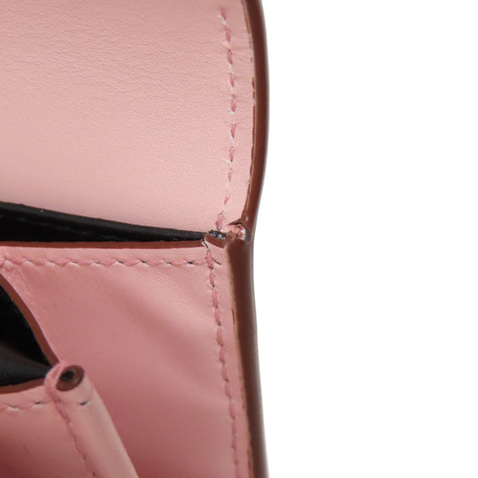CARTIER Long Wallet Purse leather pink Double C Women Used Authentic