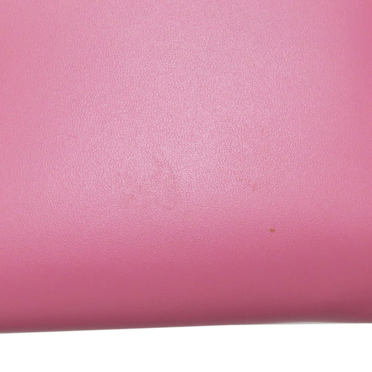 CARTIER Long Wallet Purse leather pink Double C Women Used Authentic