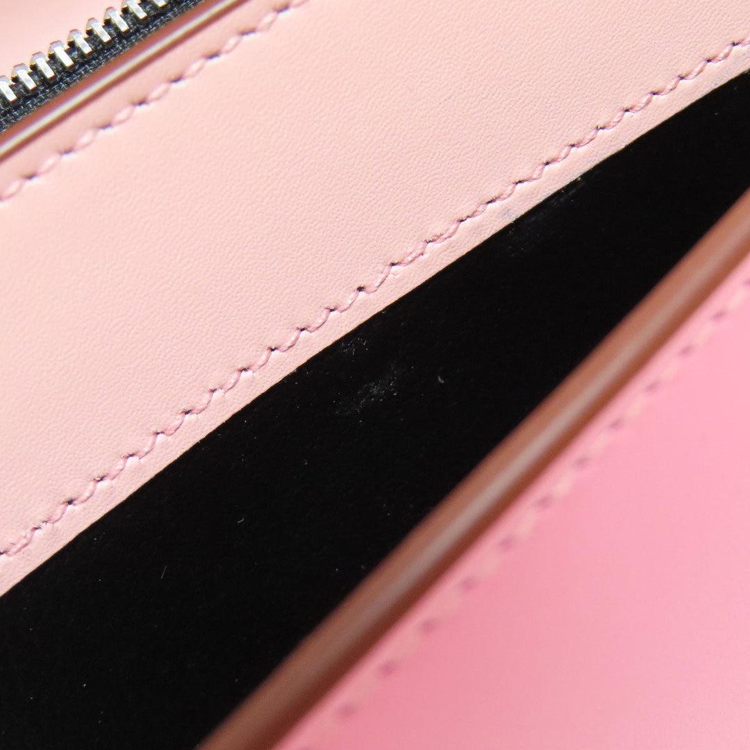 CARTIER Long Wallet Purse leather pink Double C Women Used Authentic