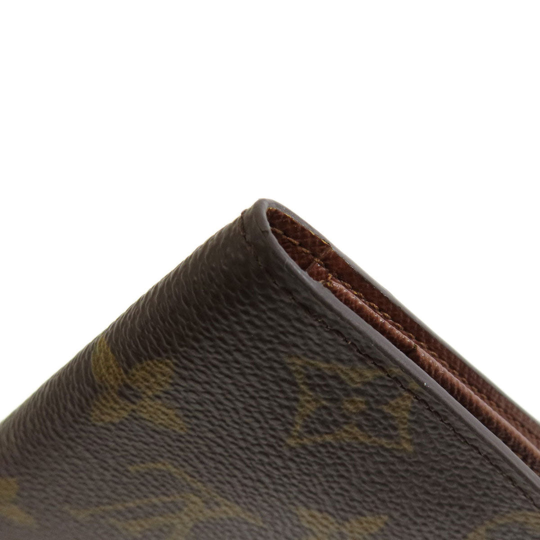 LOUIS VUITTON Long Wallet Purse M60825 Monogram canvas Brown Porto Cult Credit