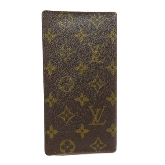 LOUIS VUITTON Long Wallet Purse M60825 Monogram canvas Brown Porto Cult Credit