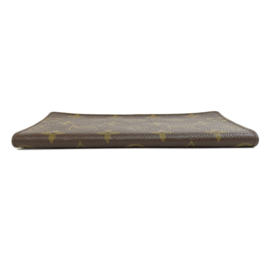 LOUIS VUITTON Long Wallet Purse M60825 Monogram canvas Brown Porto Cult Credit