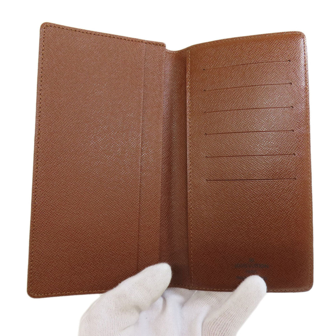LOUIS VUITTON Long Wallet Purse M60825 Monogram canvas Brown Porto Cult Credit