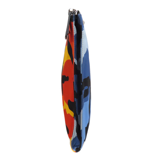 VALENTINO business bag Nylon blue Camouflage Pattern mens Used Authentic