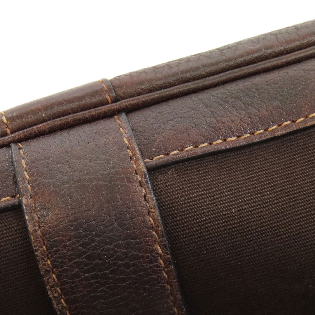 HERMES Handbag Towar Officche Brown Garden Party TPM SilverMetal Women Used Authentic