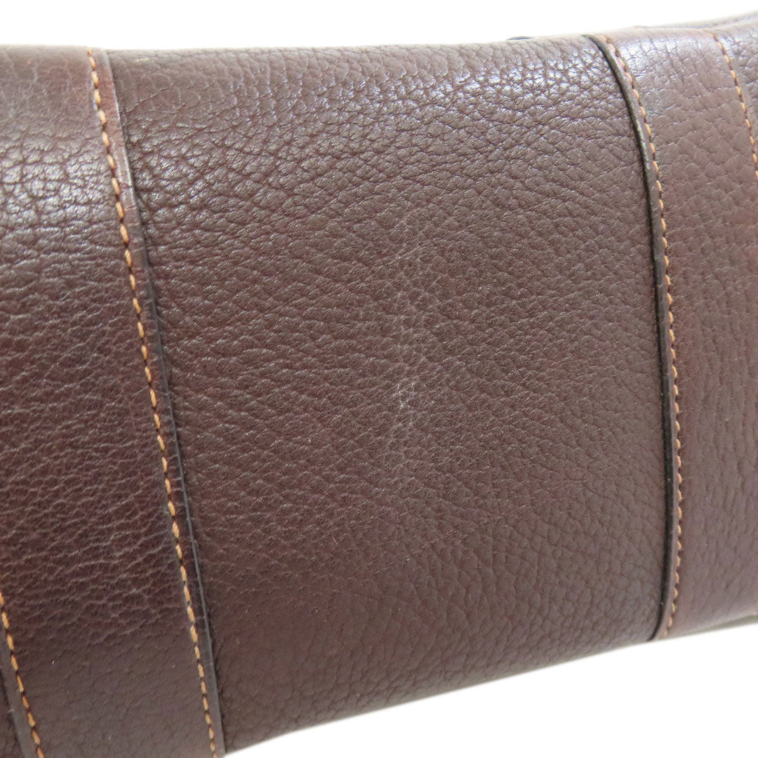 HERMES Handbag Towar Officche Brown Garden Party TPM SilverMetal Women Used Authentic