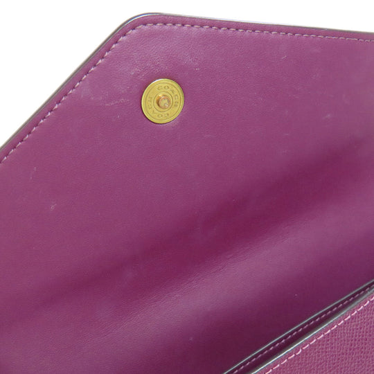 COACH Shoulder Bag C8439 leather purple Win Crossbody Women Used Authentic