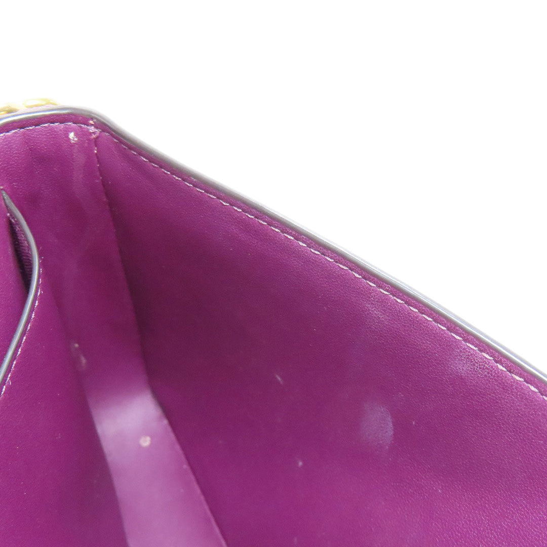 COACH Shoulder Bag C8439 leather purple Win Crossbody Women Used Authentic