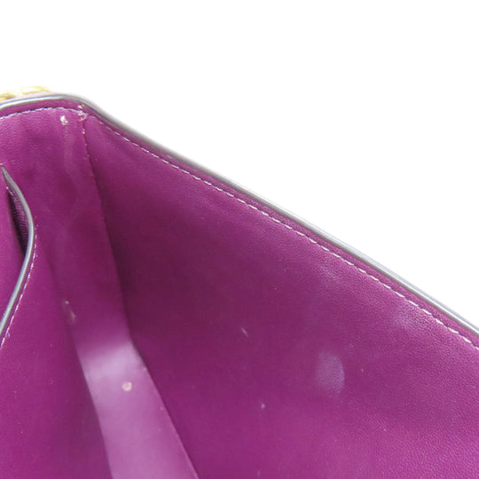 COACH Shoulder Bag C8439 leather purple Win Crossbody Women Used Authentic