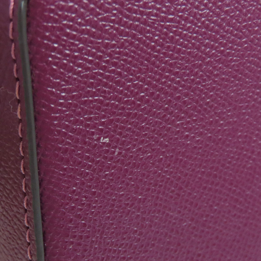 COACH Shoulder Bag C8439 leather purple Win Crossbody Women Used Authentic