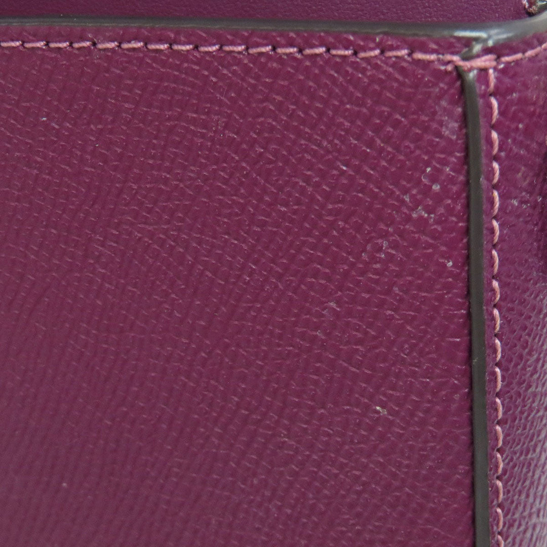 COACH Shoulder Bag C8439 leather purple Win Crossbody Women Used Authentic