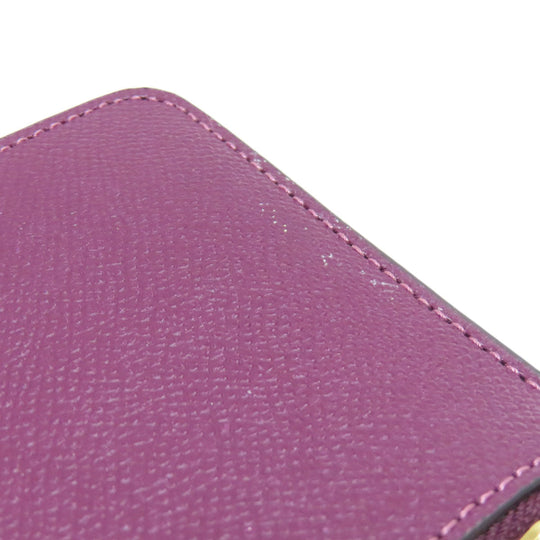 COACH Shoulder Bag C8439 leather purple Win Crossbody Women Used Authentic