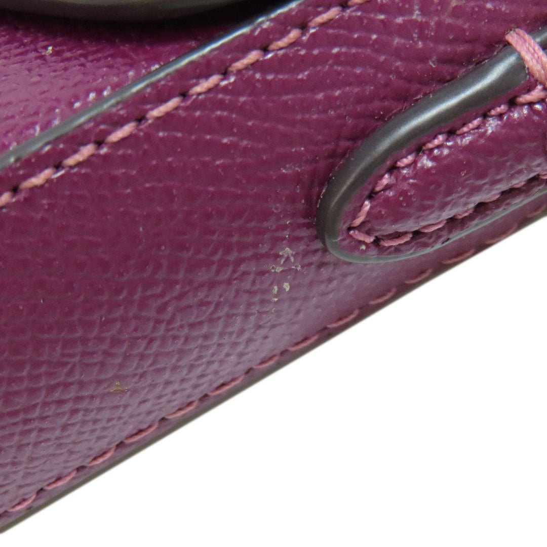 COACH Shoulder Bag C8439 leather purple Win Crossbody Women Used Authentic