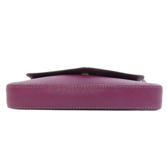 COACH Shoulder Bag C8439 leather purple Win Crossbody Women Used Authentic