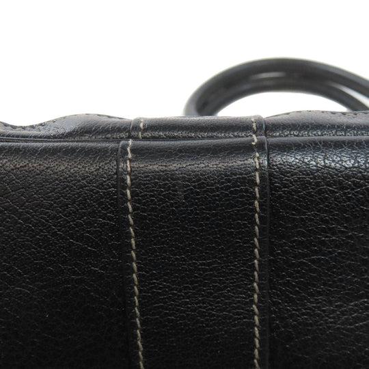 HERMES Tote Bag Towar gray Garden Party PM Bordeaux Ribbon SilverMetal Women Used Authentic