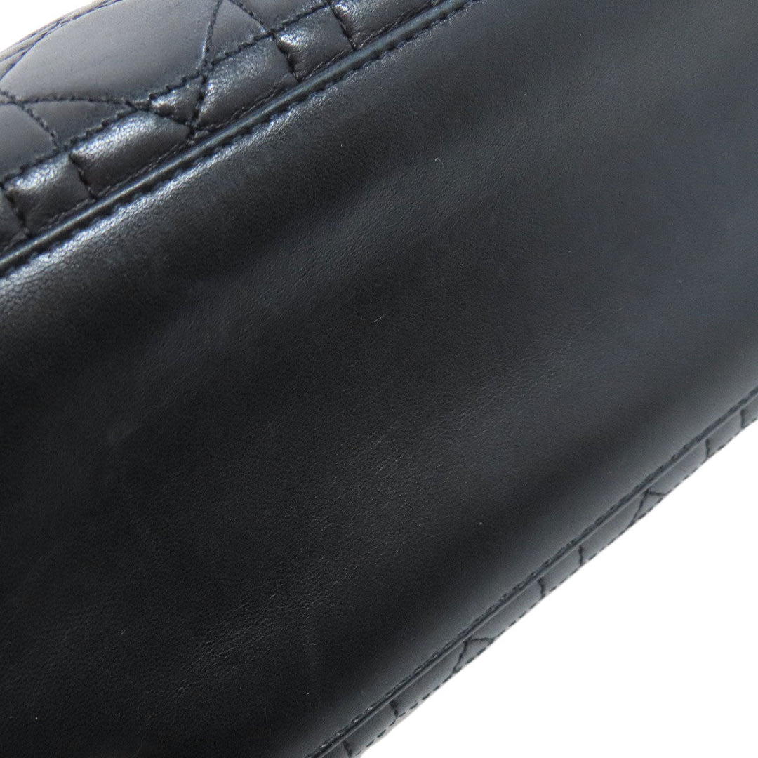 Christian Dior Handbag lambskin black Lady Dior Medium 2WAY