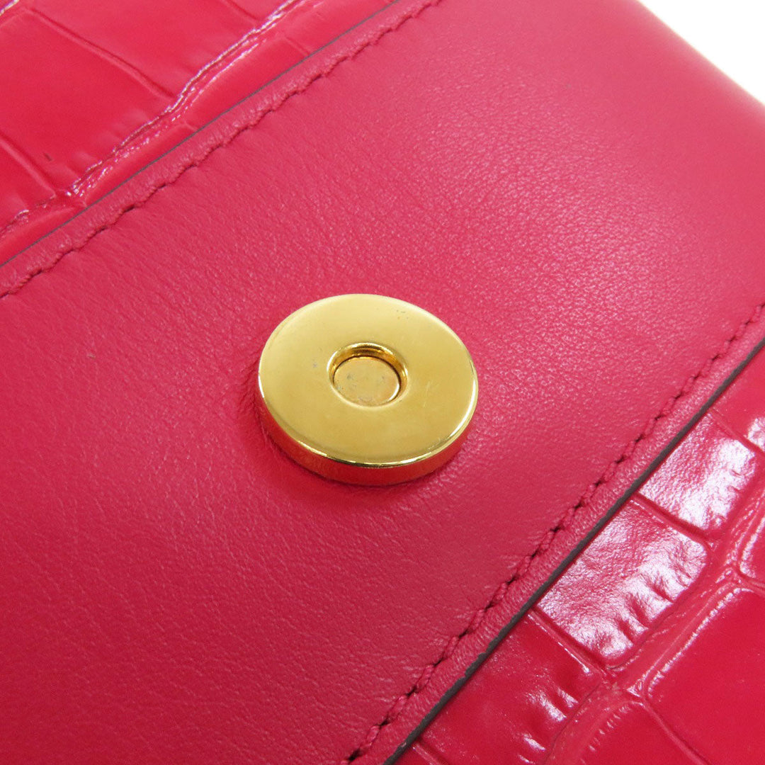 Chloe Handbag leather Red Abbey Lock 2WAY Women Used Authentic
