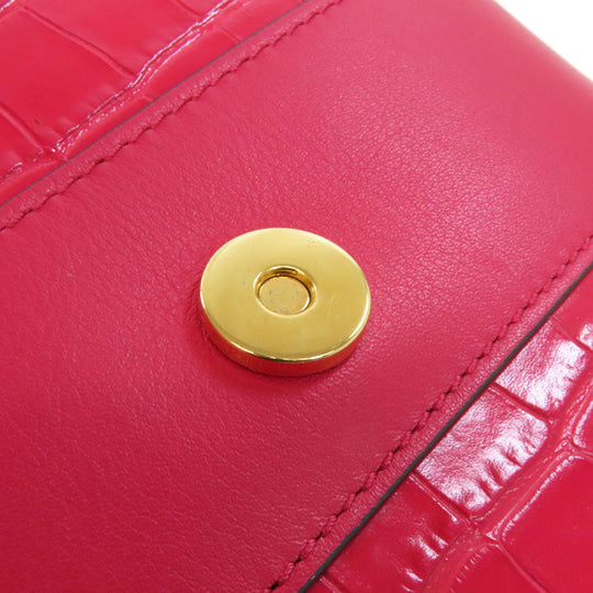 Chloe Handbag leather Red Abbey Lock 2WAY Women Used Authentic