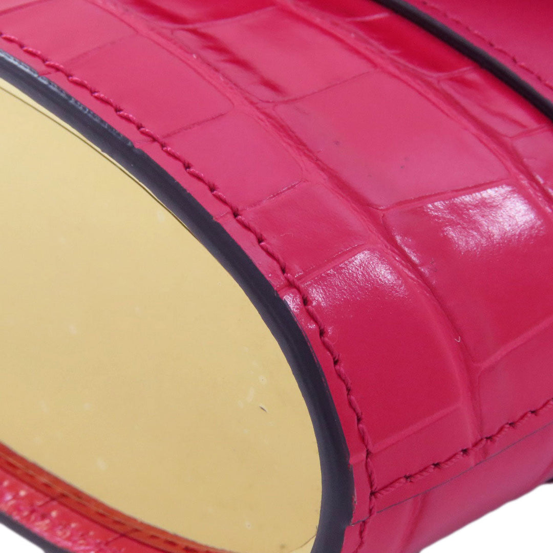 Chloe Handbag leather Red Abbey Lock 2WAY Women Used Authentic