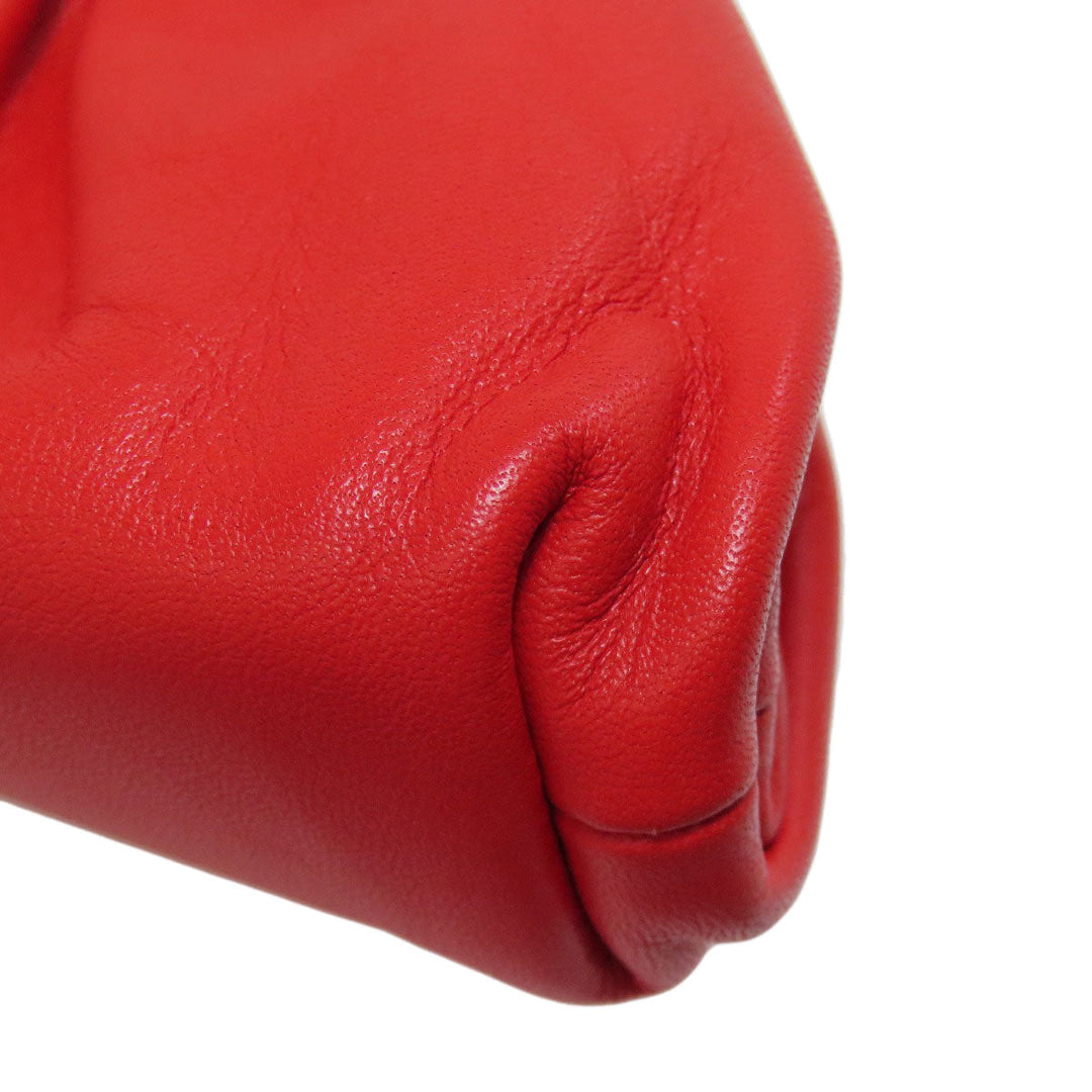 BOTTEGAVENETA Coin case lambskin Red Mini the pouch Women Used Authentic