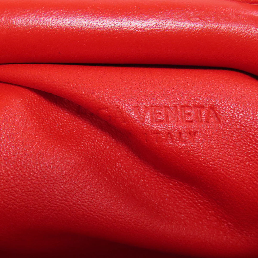 BOTTEGAVENETA Coin case lambskin Red Mini the pouch Women Used Authentic