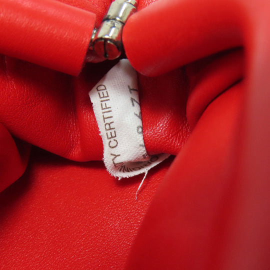 BOTTEGAVENETA Coin case lambskin Red Mini the pouch Women Used Authentic