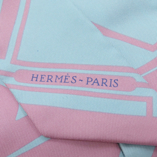 HERMES scarf silk pink Twilly Women Used Authentic