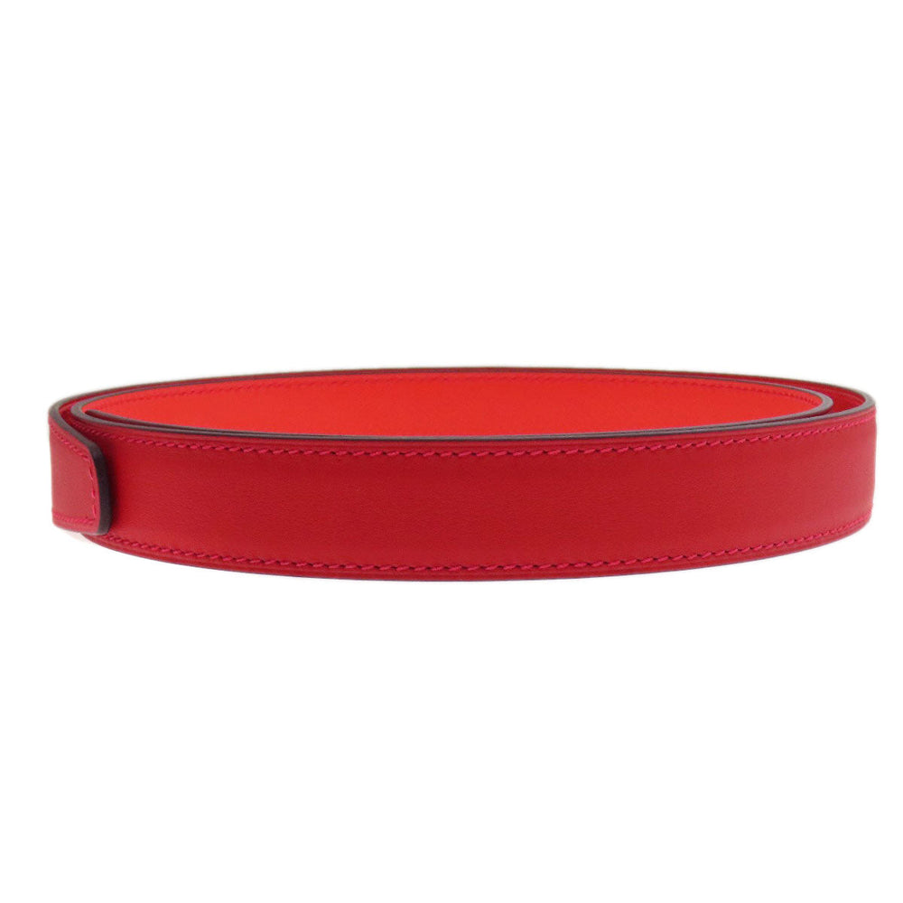 HERMES belt Swift, Epsom Red Rival Vermilion Rose SVMetal mens Used Authentic