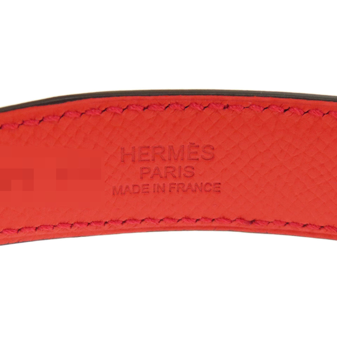 HERMES belt Swift, Epsom Red Rival Vermilion Rose SVMetal mens Used Authentic