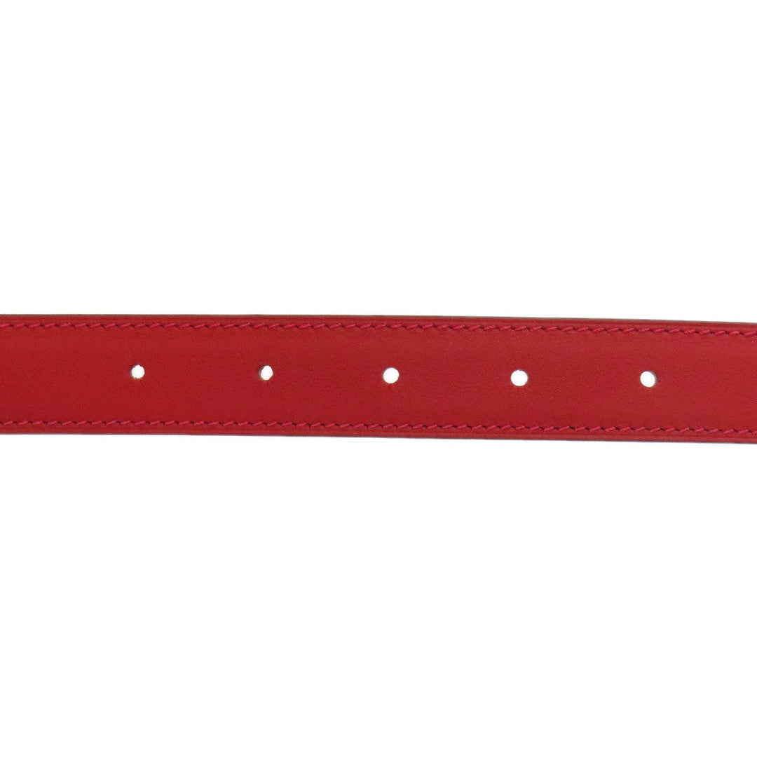 HERMES belt Swift, Epsom Red Rival Vermilion Rose SVMetal mens Used Authentic