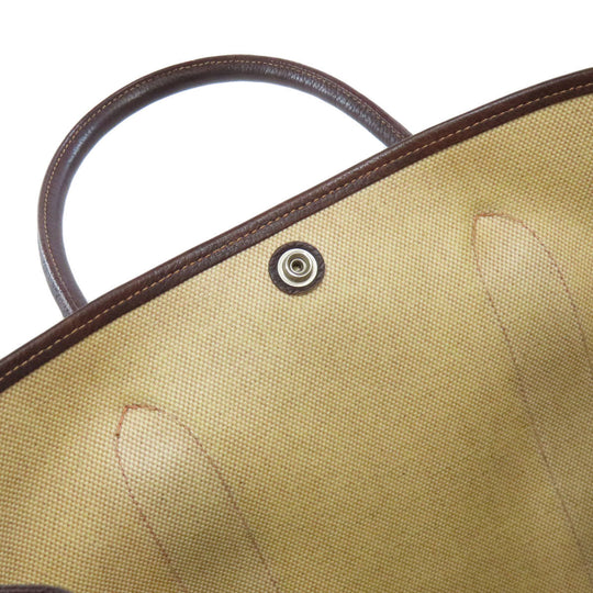 HERMES Tote Bag Tower ash Brown Garden Party PM SilverMetal Women Used Authentic