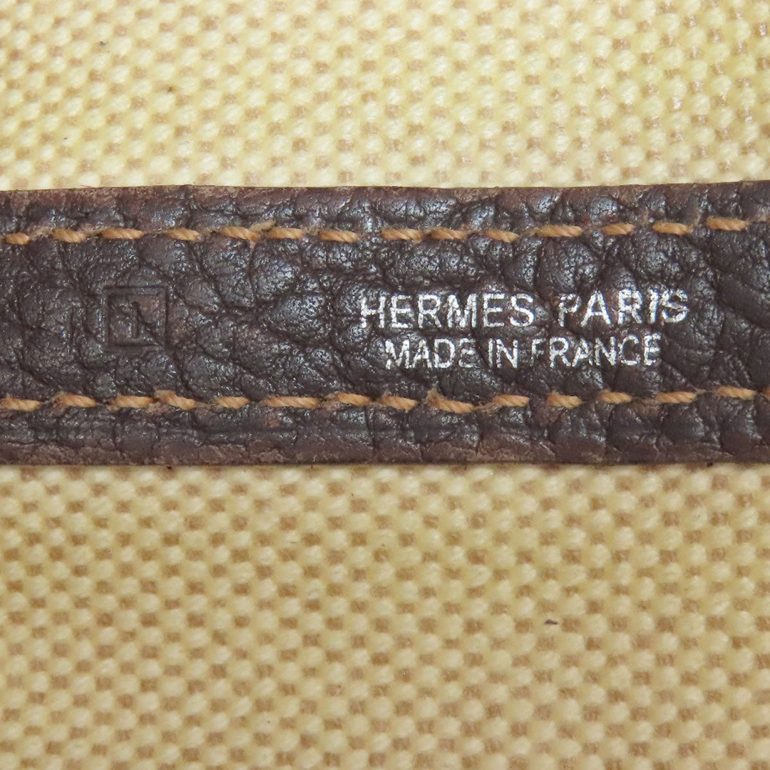 HERMES Tote Bag Tower ash Brown Garden Party PM SilverMetal Women Used Authentic