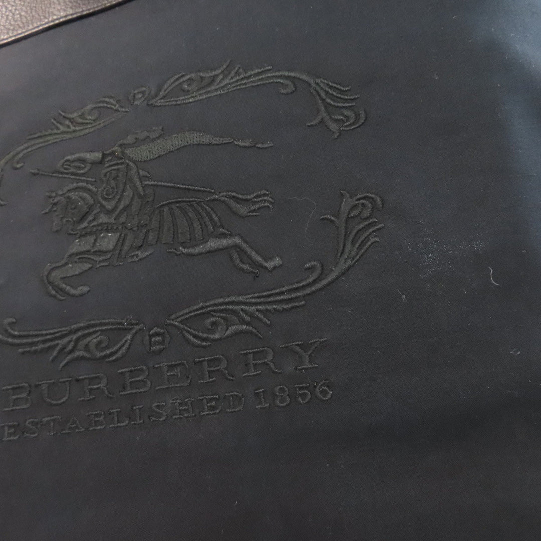 BURBERRY Tote Bag canvas black logo Women Used Authentic