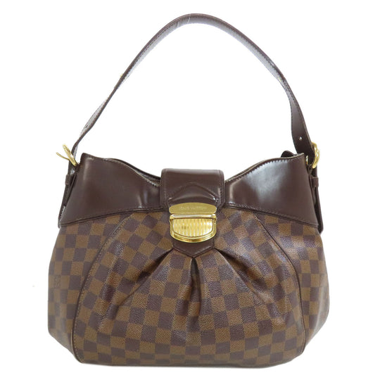 LOUIS VUITTON Shoulder Bag N41541 Damier canvas Brown Sistina MM Women Used Authentic