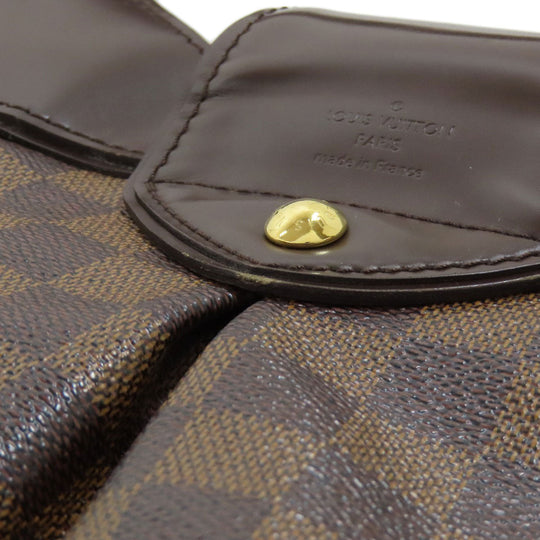 LOUIS VUITTON Shoulder Bag N41541 Damier canvas Brown Sistina MM Women Used Authentic