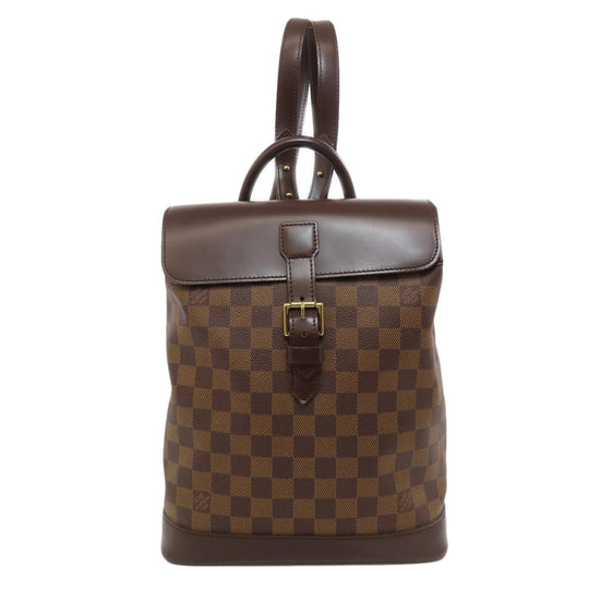 LOUIS VUITTON Backpack N51132 Damier canvas Brown Soho Women Used Authentic