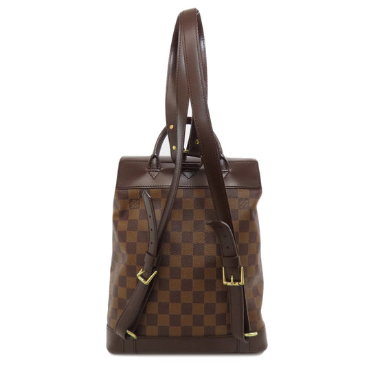 LOUIS VUITTON Backpack N51132 Damier canvas Brown Soho Women Used Authentic