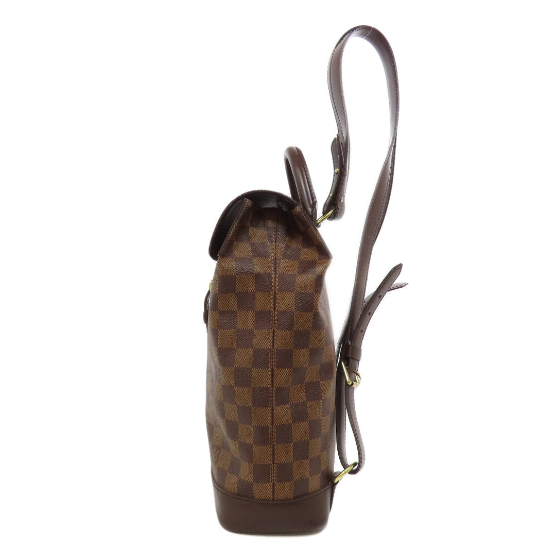 LOUIS VUITTON Backpack N51132 Damier canvas Brown Soho Women Used Authentic
