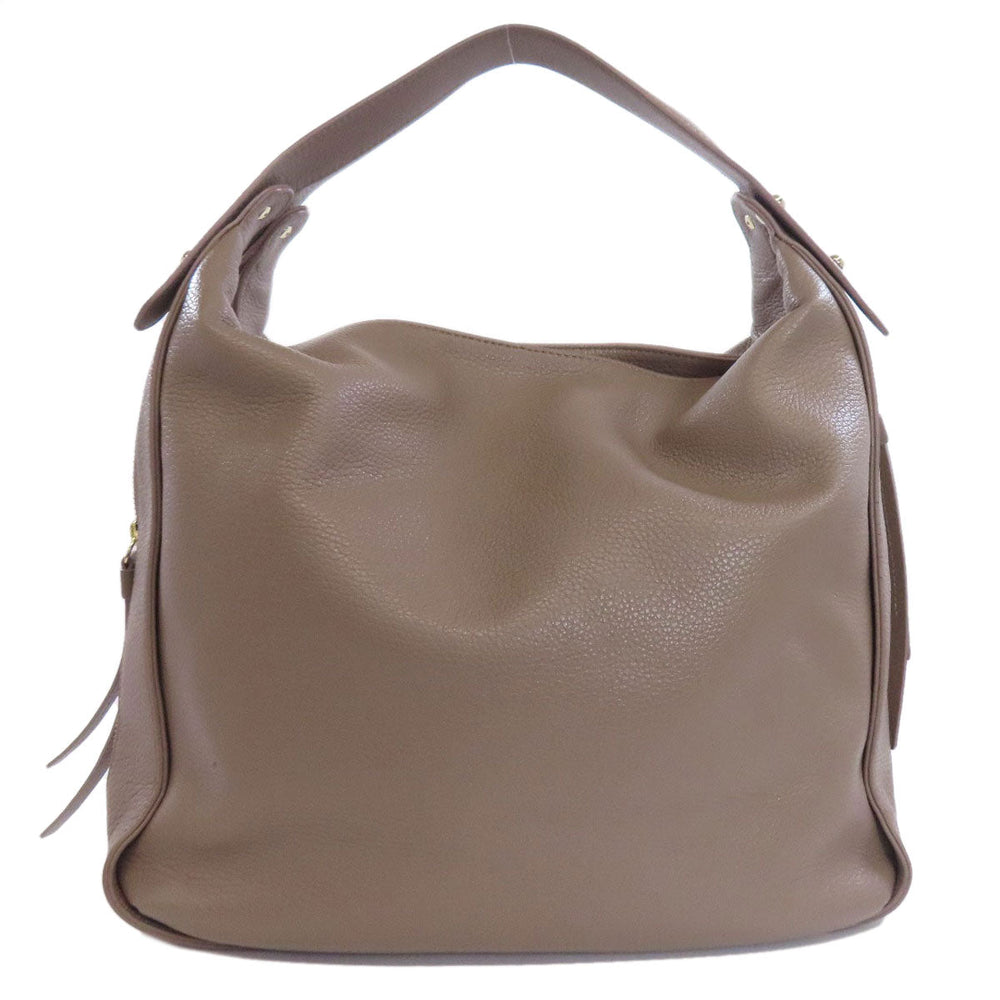 Furla Handbag leather Brown one belt 2WAY Women Used Authentic