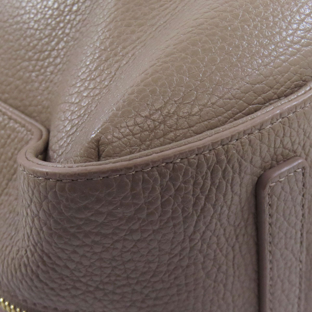 Furla Handbag leather Brown one belt 2WAY Women Used Authentic