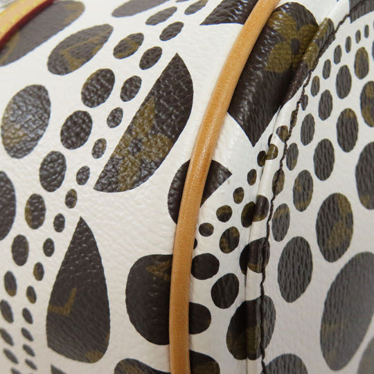 LOUIS VUITTON Handbag M40687 Monogram canvas white Papillon GM collaboration with Yayoi Kusama Women Used Authentic