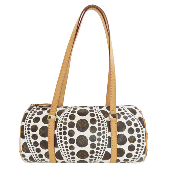 LOUIS VUITTON Handbag M40687 Monogram canvas white Papillon GM collaboration with Yayoi Kusama Women Used Authentic