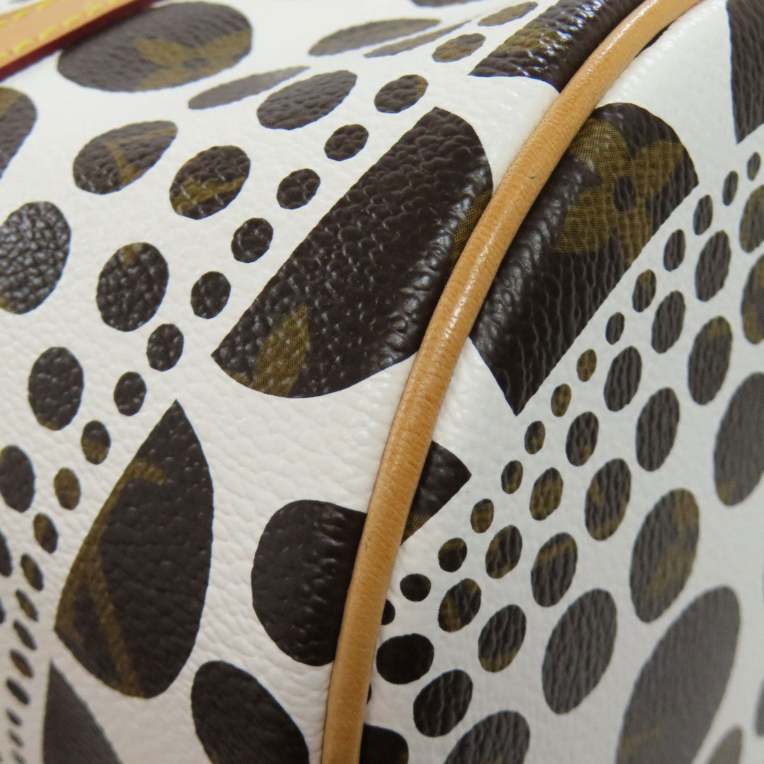 LOUIS VUITTON Handbag M40687 Monogram canvas white Papillon GM collaboration with Yayoi Kusama Women Used Authentic
