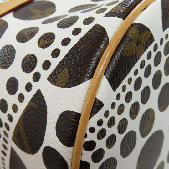 LOUIS VUITTON Handbag M40687 Monogram canvas white Papillon GM collaboration with Yayoi Kusama Women Used Authentic